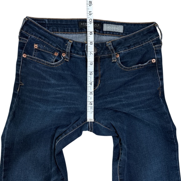 Aeropostale Jeans Womens Size 4 Regular Mid Rise Jegging Dark Wash - Picture 10 of 11